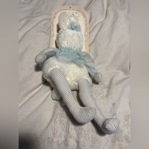 NWT Bunnies by the Bay Plush Bunny Dollie with Blue and White Outfit